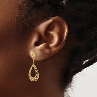 14k D/C Dangle Post Earrings-YE1934