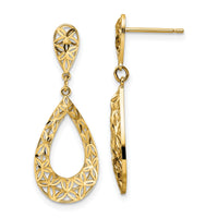 14k D/C Dangle Post Earrings-YE1934