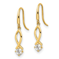 14k CZ Dangle Earrings-YE1935