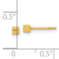 14K Polished Cube Post Earrings-YE1944