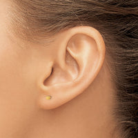 14K Polished Cube Post Earrings-YE1945