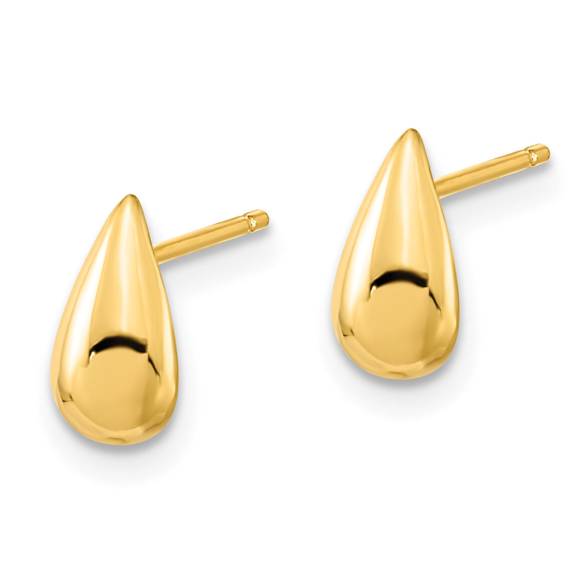 14K Polished Teardrop Post Earrings-YE1962