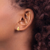 14K Polished Teardrop Post Earrings-YE1962