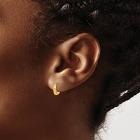14K Polished Hoop Post Earrings-YE1974