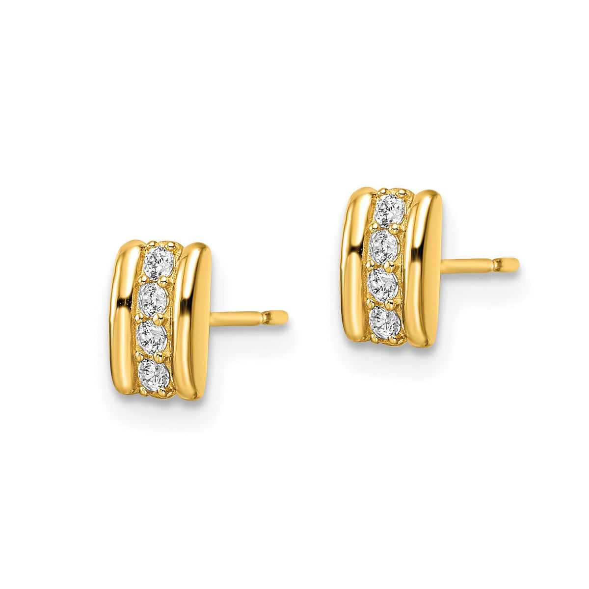 14K CZ Post Earrings-YE1987