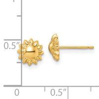 14k Polished Sun Post Earrings-YE2051