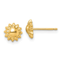 14k Polished Sun Post Earrings-YE2051