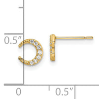 14k CZ Moon Post Earrings-YE2058