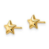 14k Polished Star Post Earrings-YE2067