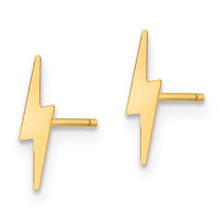 14K Polished Lightning Bolt Post Earrings-YE2072