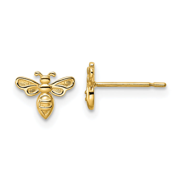 14k Bumble Bee Post Earrings-YE2090