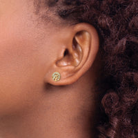 14k CZ Tree of Life Post Earrings-YE2094