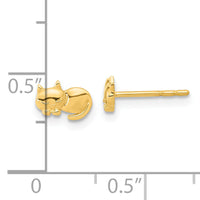 14K Polished Cat Post Earrings-YE2104