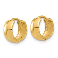14k Polished 5mm Hinged Huggie Hoop Earrings-YE2146