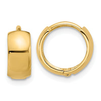 14k Polished 5mm Hinged Huggie Hoop Earrings-YE2146