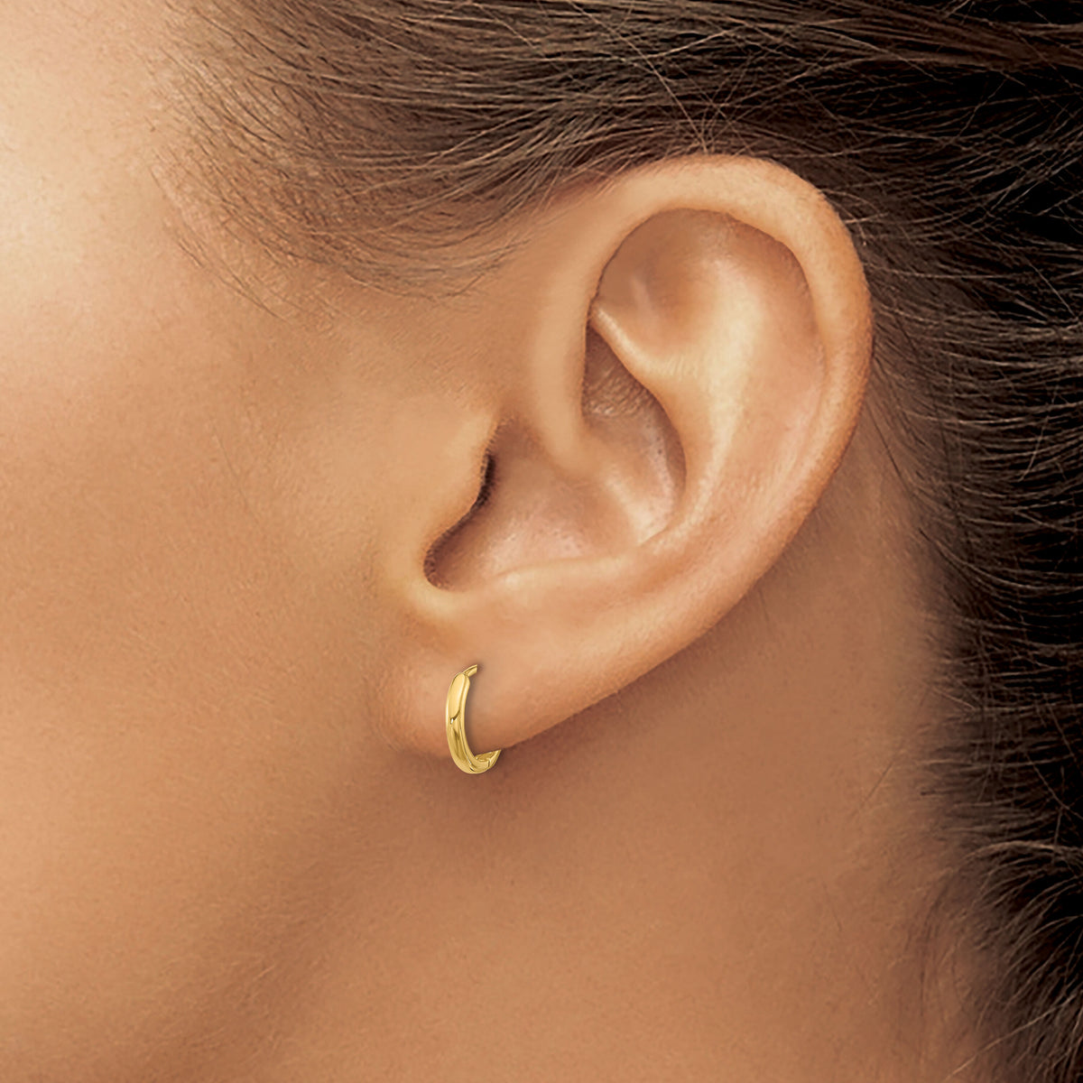 14K Hinged Hoop Earrings-YE2148