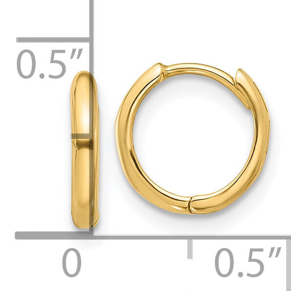 14K Hinged Hoop Earrings-YE2148
