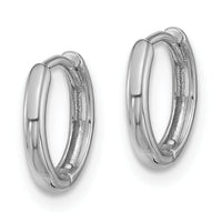14K White Gold Hinged Hoop Earrings-YE2149
