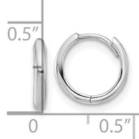 14K White Gold Hinged Hoop Earrings-YE2149
