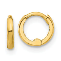 14k Polished 1.45x7.5mm Hinged Huggie Hoop Earrings-YE2150