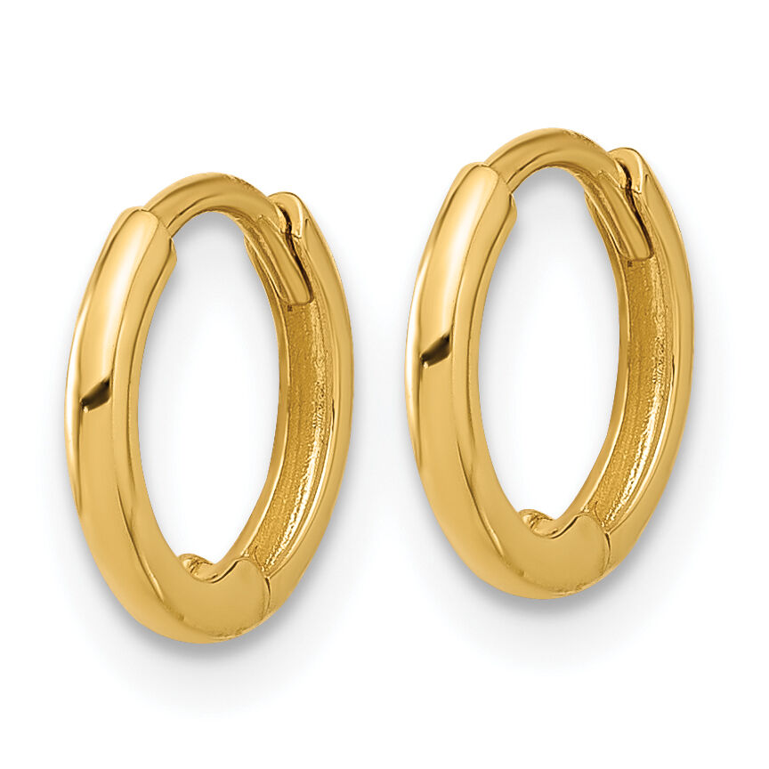 14k Polished 1.45x10mm Hinged Huggie Hoop Earrings-YE2151