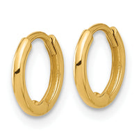 14k Polished 1.45x10mm Hinged Huggie Hoop Earrings-YE2151