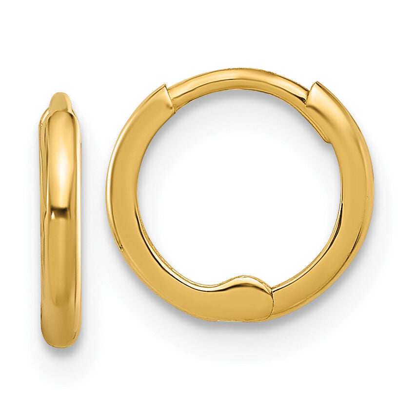14k Polished 1.45x10mm Hinged Huggie Hoop Earrings-YE2151
