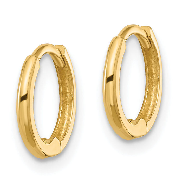 14k Polished 1.45x11mm Hinged Huggie Hoop Earrings-YE2152