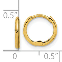 14k Polished 1.45x11mm Hinged Huggie Hoop Earrings-YE2152