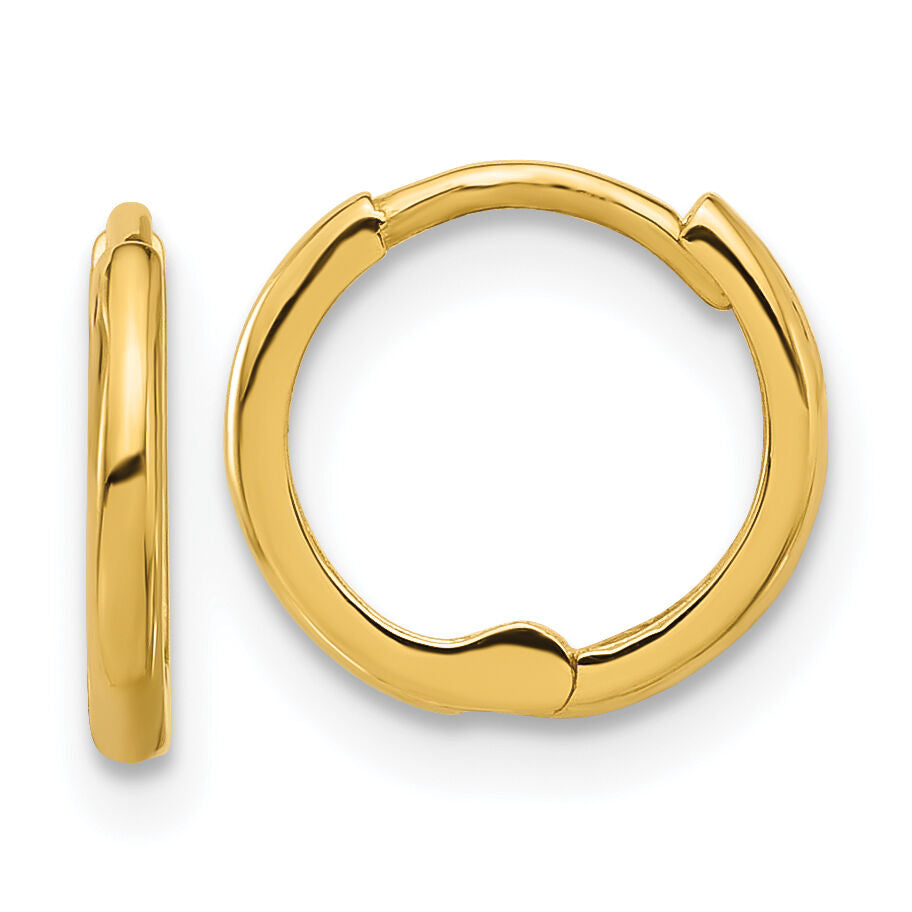 14k Polished 1.45x11mm Hinged Huggie Hoop Earrings-YE2152