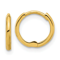 14k Polished 1.45x11mm Hinged Huggie Hoop Earrings-YE2152