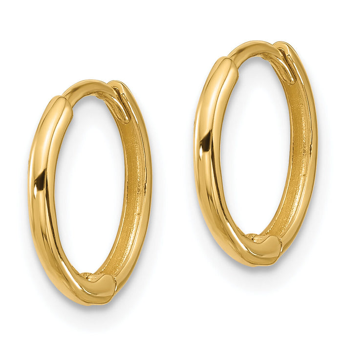 14k Polished 1.45x13mm Hinged Huggie Hoop Earrings-YE2153