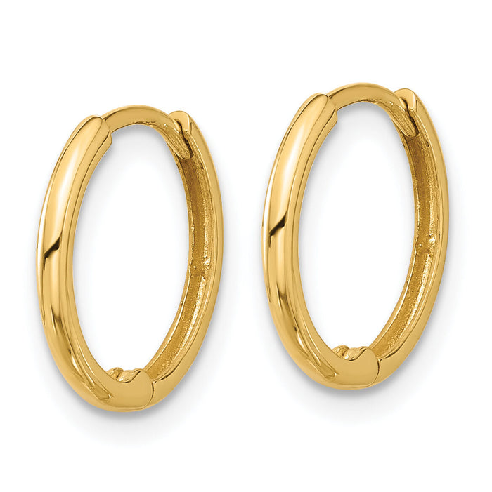 14k Polished 1.45x14mm Hinged Huggie Hoop Earrings-YE2154