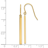 14K Bar Dangle Earrings-YE2178
