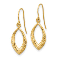 14K Diamond Cut Dangle Earrings-YE2180