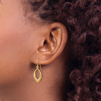 14K Diamond Cut Dangle Earrings-YE2180
