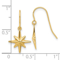 14K Dangle Star Earrings-YE2199
