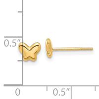 14K Polished Butterfly Post Earrings-YE2213