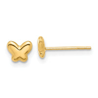 14K Polished Butterfly Post Earrings-YE2213