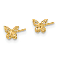 14K Polished Butterfly Post Earrings-YE2214