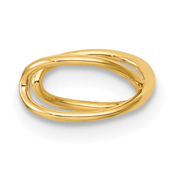 14k Polished Criss Cross Single Ear Cuff-YE2250