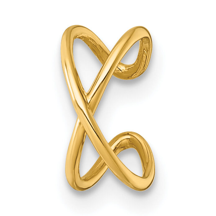 14k Polished Criss Cross Single Ear Cuff-YE2250