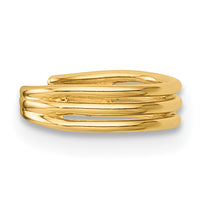 14k Polished 3 Row Single Ear Cuff-YE2253