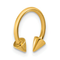 14k Polished 16 gauge Screw-Off End Pointed Single Ear Cuff-YE2254