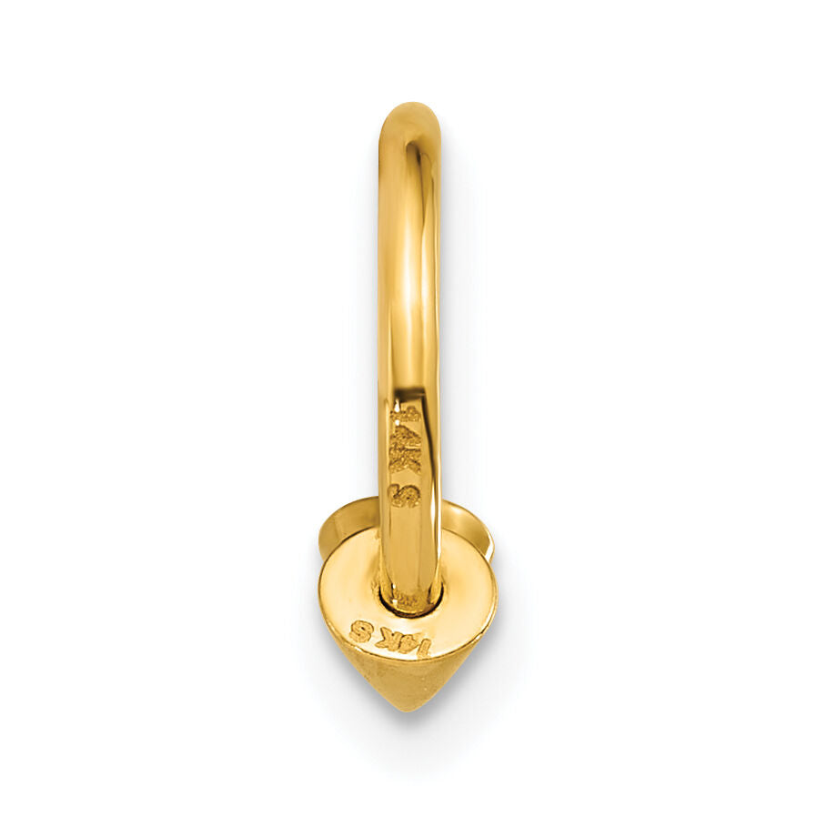 14k Polished 16 gauge Screw-Off End Pointed Single Ear Cuff-YE2254