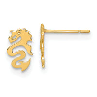 14k Polished Dragon Post Earrings-YE2290