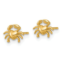 14k Polished Crab Post Earrings-YE2310