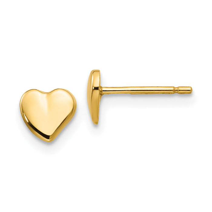 14K Heart Earrings-YE301
