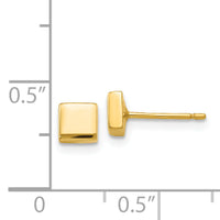 14k Polished Square Post Ear-YE305
