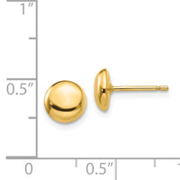 14k 7mm Polished Round Button Post Earrings-YE312